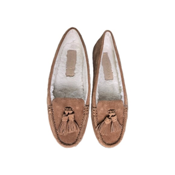 Jack Rogers Shoes - Jack Rogers Melnick Tassel Suede Moccasin Loafers Sherpa Lining Size 8.5B Narrow